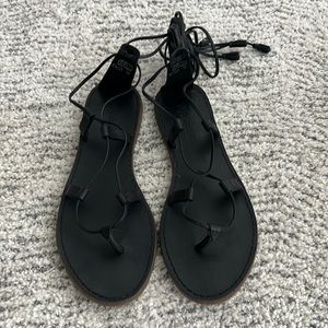 Madewell Boardwalk lace up sandals